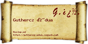 Guthercz Édua névjegykártya
